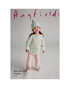 Hayfield Baby Blossom Chunky Poncho & Hat 5570 Knitting Pattern Kit