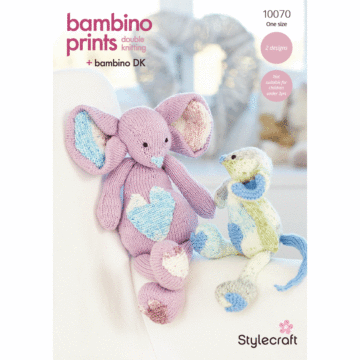 Stylecraft Bambino Prints DK Tommy & Johnny Mouse 10070 Knitting Pattern PDF  