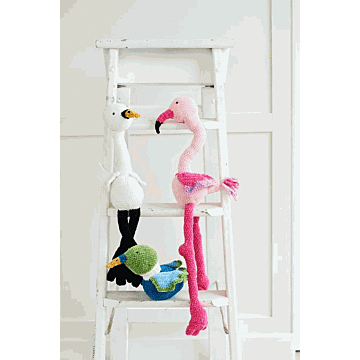 Stylecraft Squeeze Me DK Flamingo, Swan & Duck 10086 Crochet Pattern PDF  