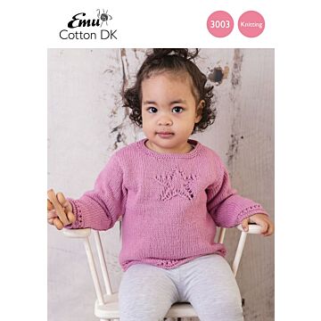 Emu Cotton DK Baby Little Star Jumper 3003 Knitting Pattern  Birth to 4 Years