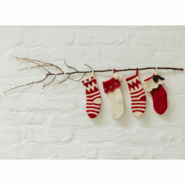 Janie Crow Festive Mini Stockings Crochet Kit in Stylecraft Life DK