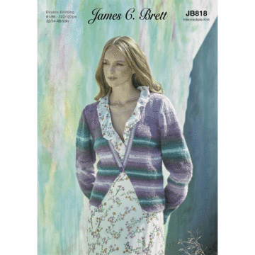 James C. Brett Shhh DK 818 Cardigan Knitting Pattern Kit