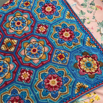 Persian Tiles Marrakesh Colourway Crochet Blanket Kit by Janie Crow  in Stylecraft Life DK